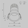 Светильник встраиваемый MAYTONI DIP DL118-15W-3K-W