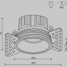 Встраиваемый светильник MAYTONI ROUND DL058-7W2.7K-TRS-W